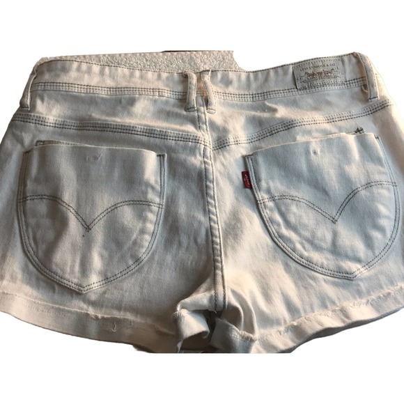 Girls Size‎ 7 Levi’s Denim White Shorts - Picture 2 of 4